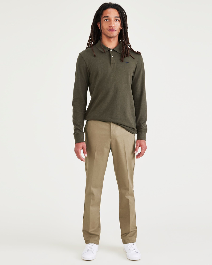 (image for) Fashionable Signature Iron Free Khakis, Slim Fit with Stain Defender®